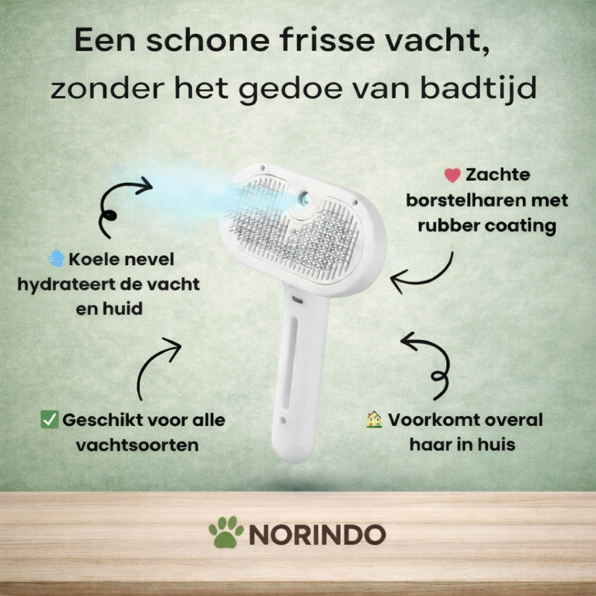 Norindo FurFix – Nevelborstel tegen losse haren